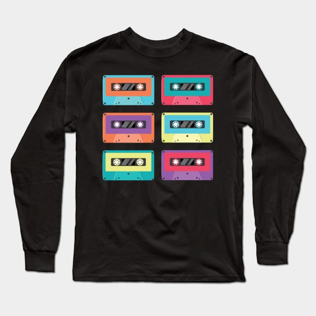 Cassettes Long Sleeve T-Shirt by Neptunaxy